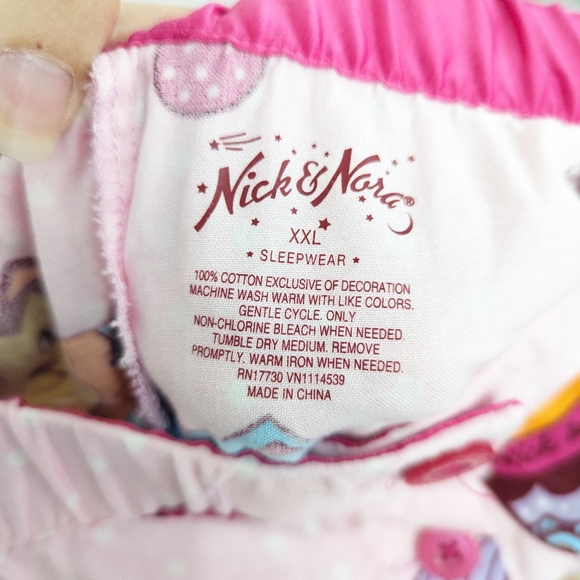 Nick and Nora Patchwork cat pajamas bottoms - Picture 6 of 6